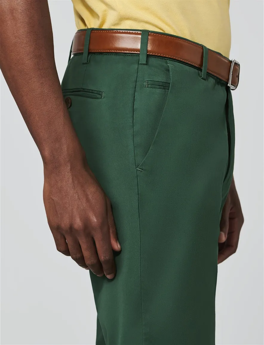 Meyer Bonn katoenen broek modern fit groen