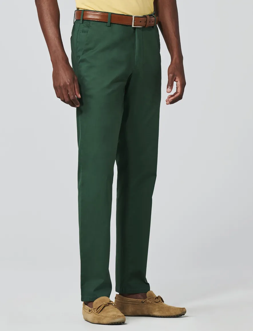Meyer Bonn katoenen broek modern fit groen