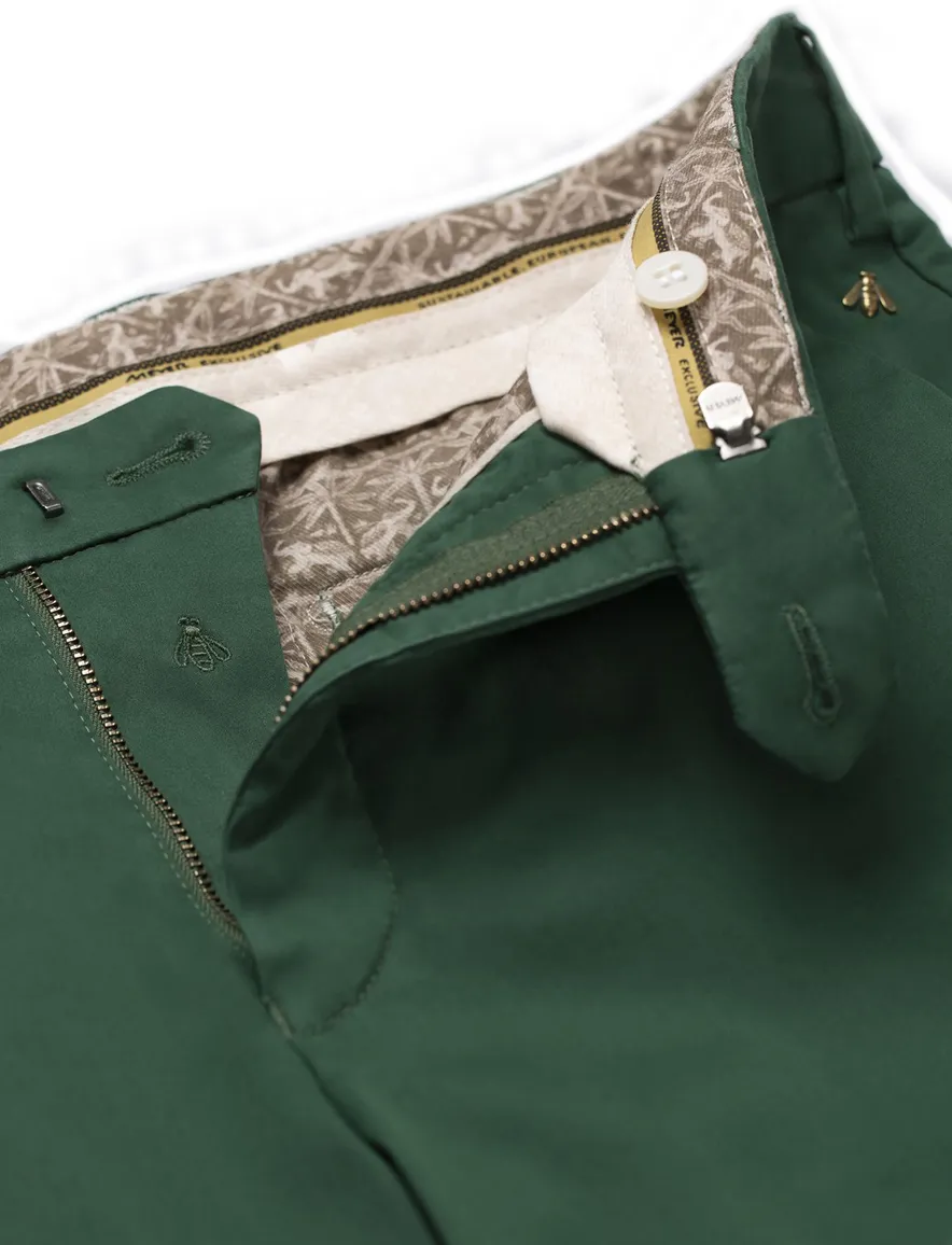 Meyer Bonn katoenen broek modern fit groen