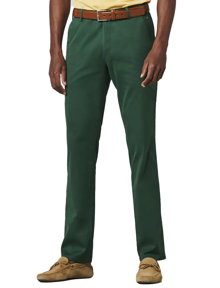 Meyer Bonn katoenen broek modern fit groen