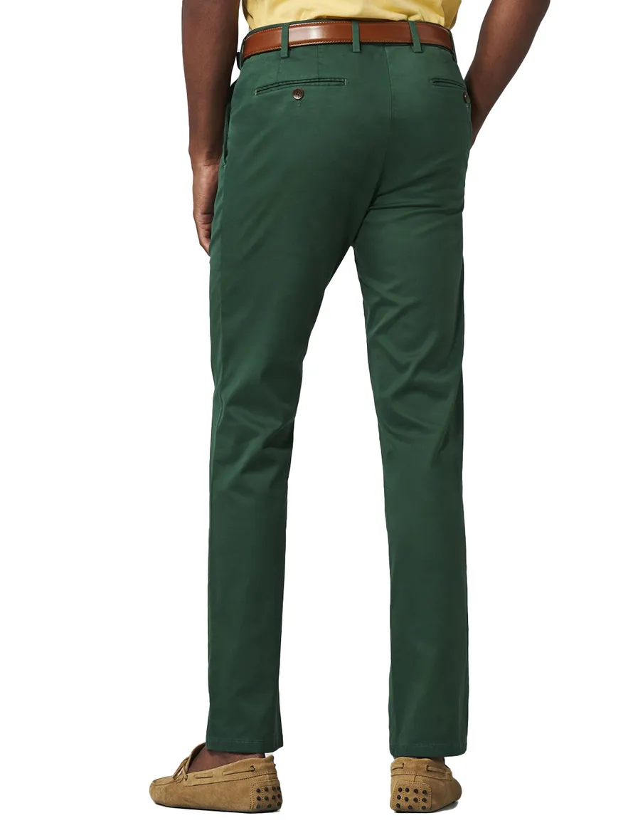 Meyer Bonn katoenen broek modern fit groen