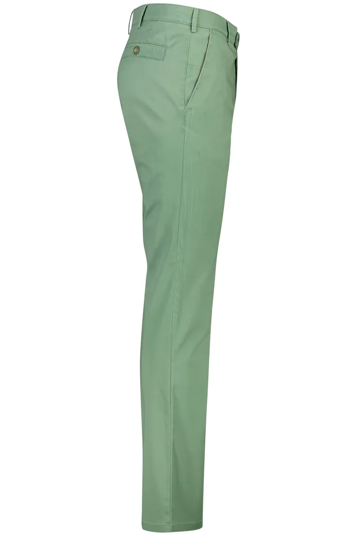 Meyer New York groen flatfront pantalon katoen