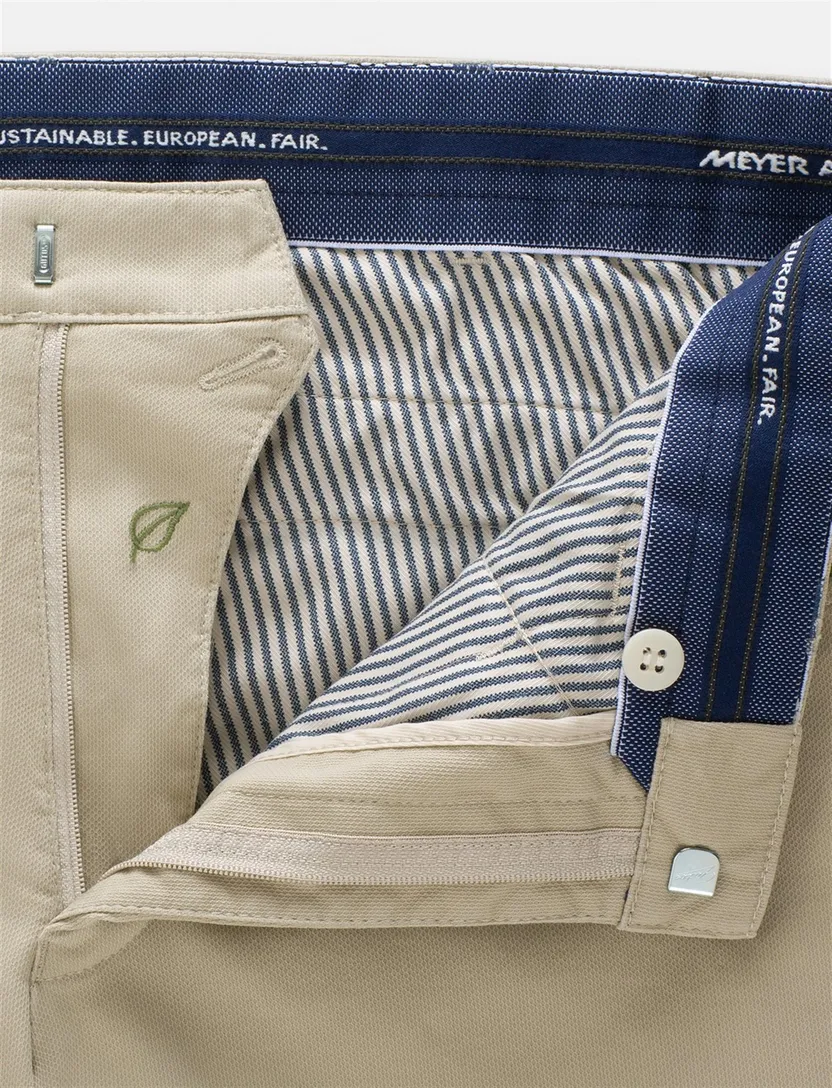 katoenen broek Meyer Dublin beige
