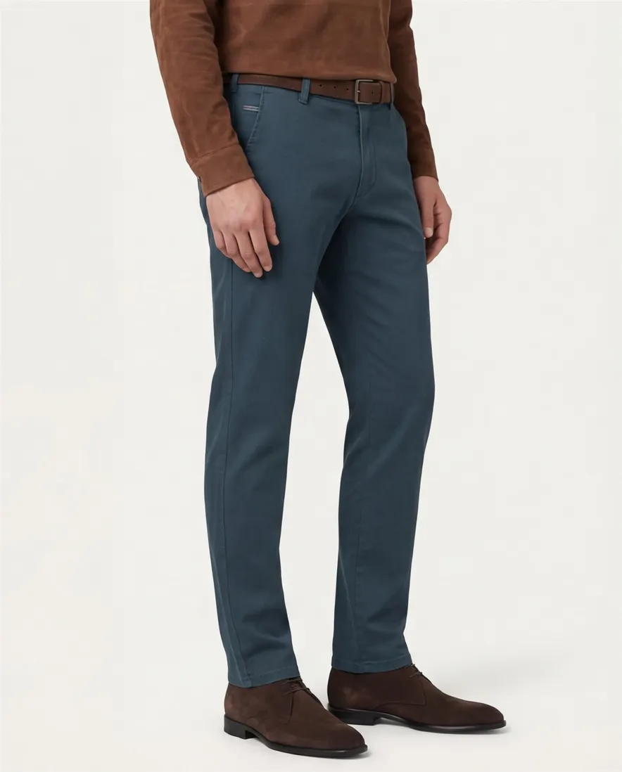 katoenen broek blauw Meyer Chicago