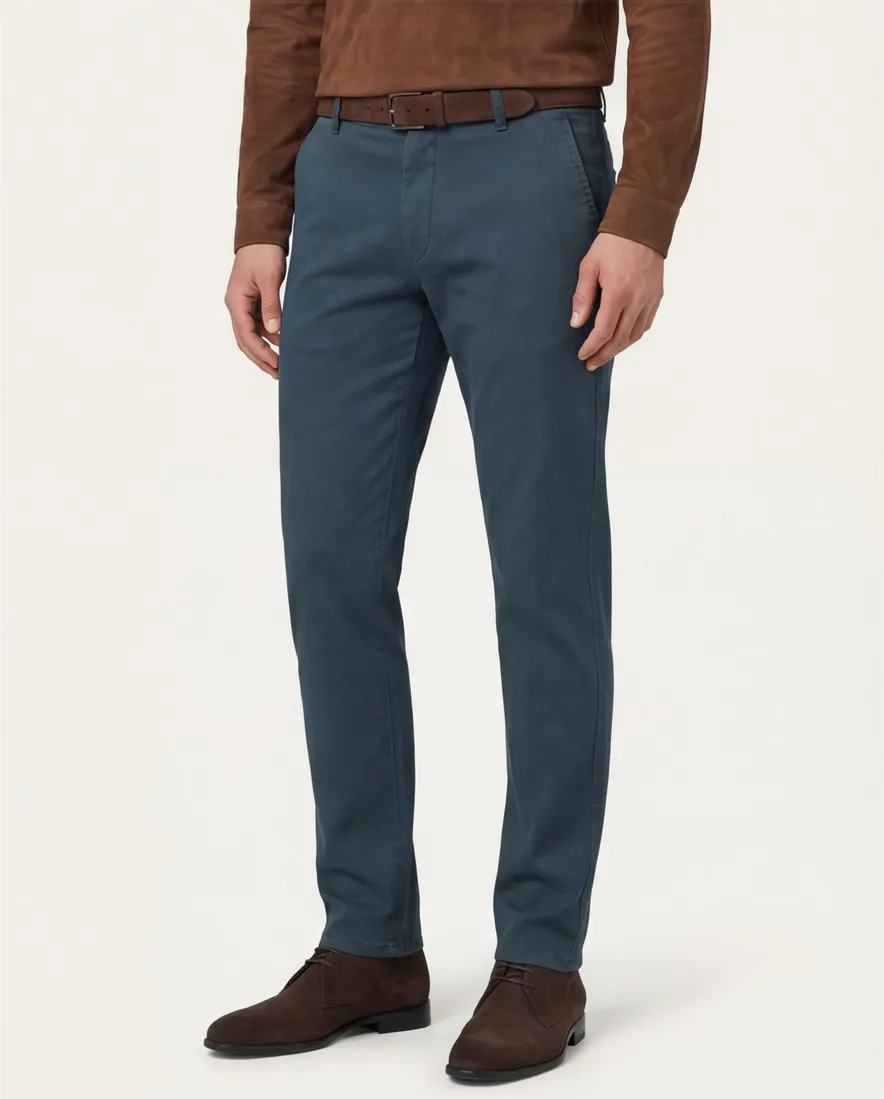 katoenen broek blauw Meyer Chicago