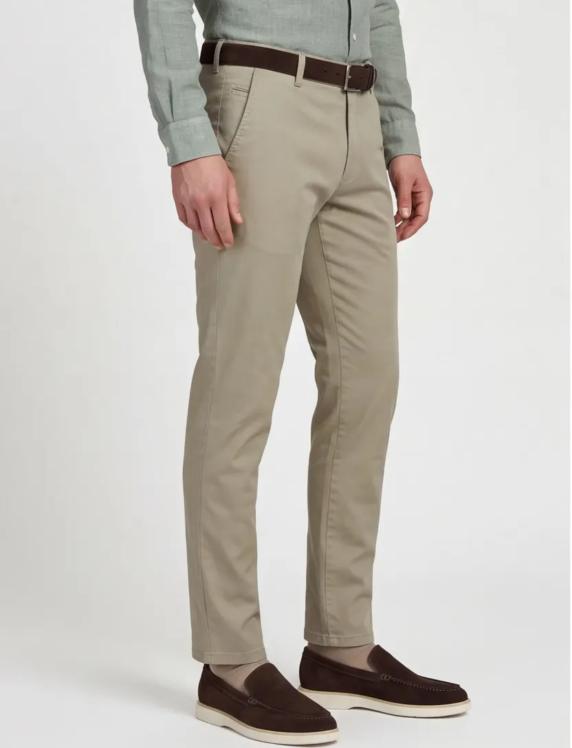 Meyer Bonn Pantalon beige katoen