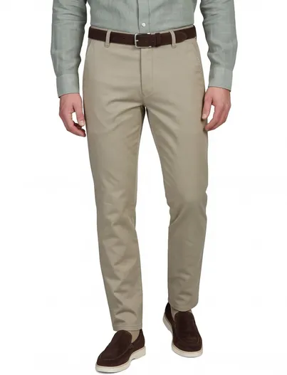Meyer Meyer Bonn Pantalon beige katoen
