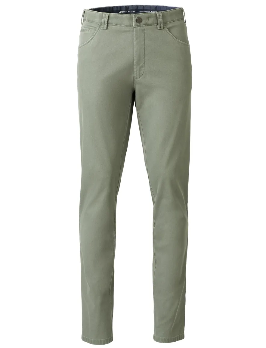Meyer Dublin katoenen broek groen normale fit