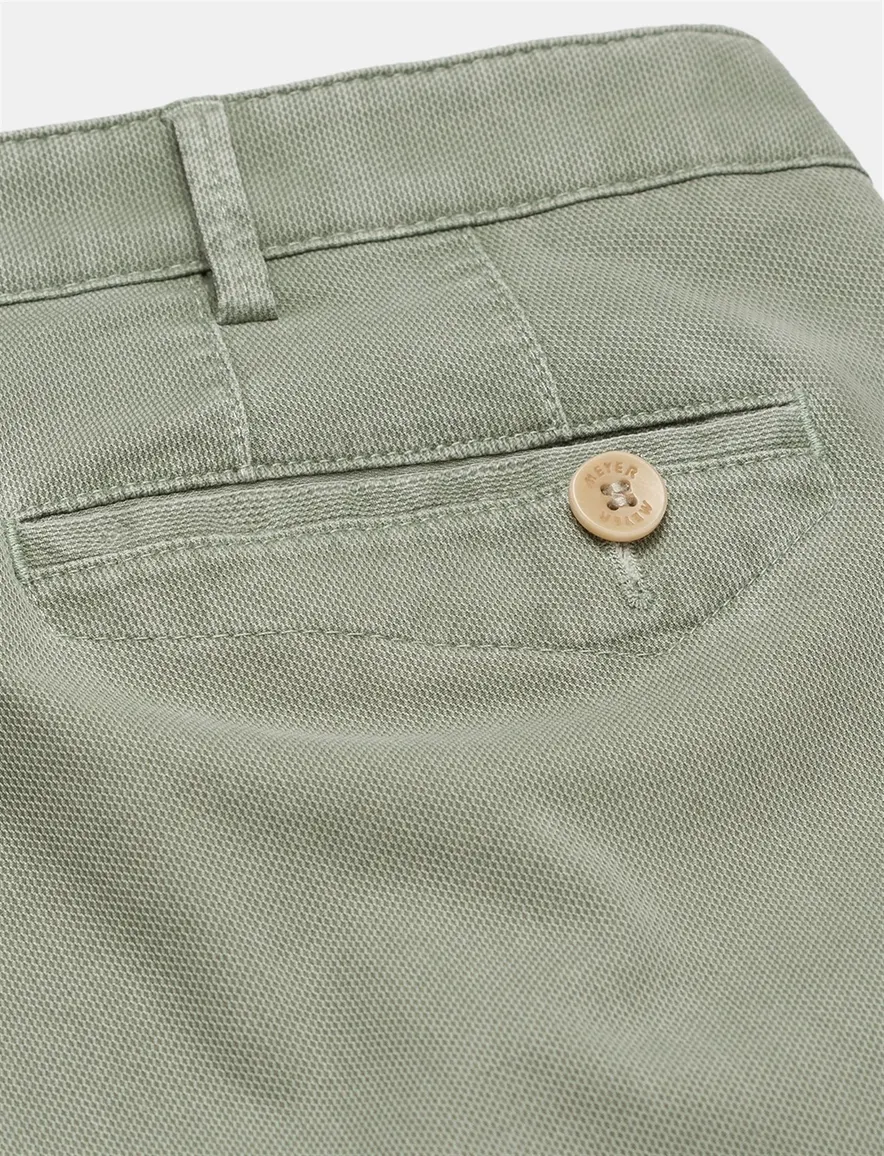 Meyer Dublin katoenen broek groen normale fit