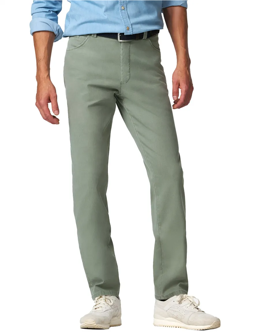 Meyer Dublin katoenen broek groen normale fit