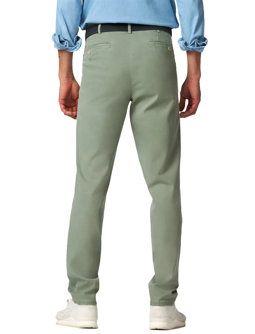 Meyer Dublin katoenen broek groen normale fit