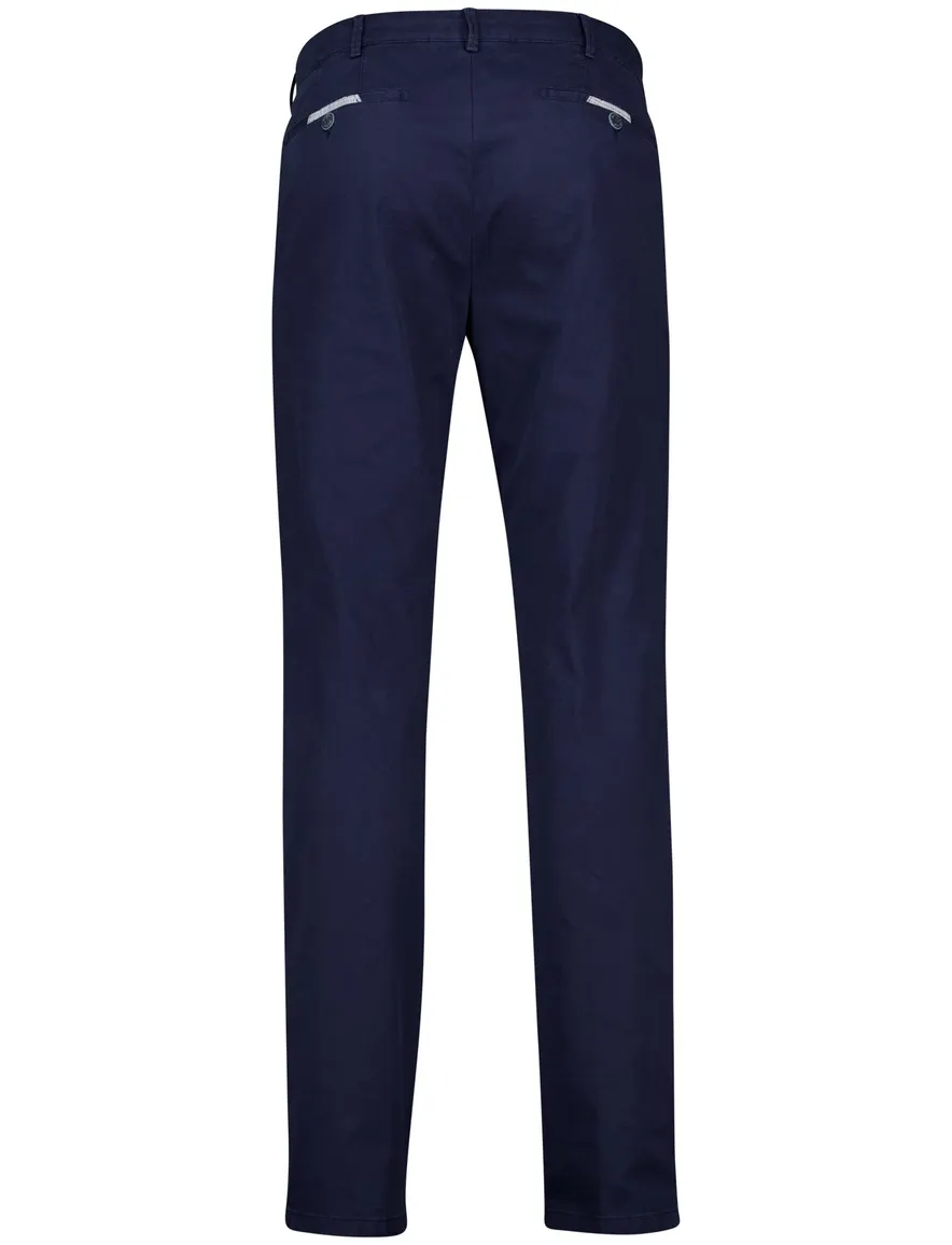 Meyer Pantalon flatfront Tokyo donkerblauw effen