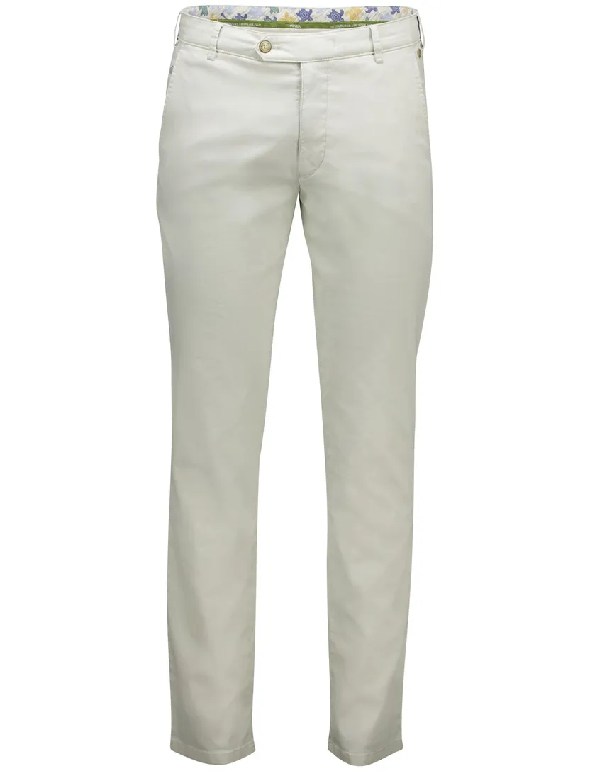 Meyer Pantalon katoen creme flatfront effen