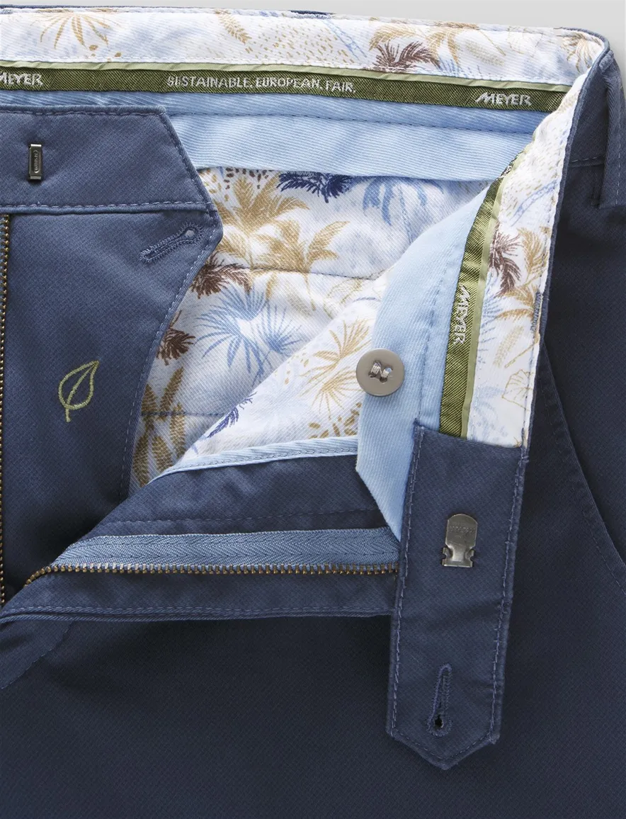 Meyer Pantalon katoen blauw modern fit