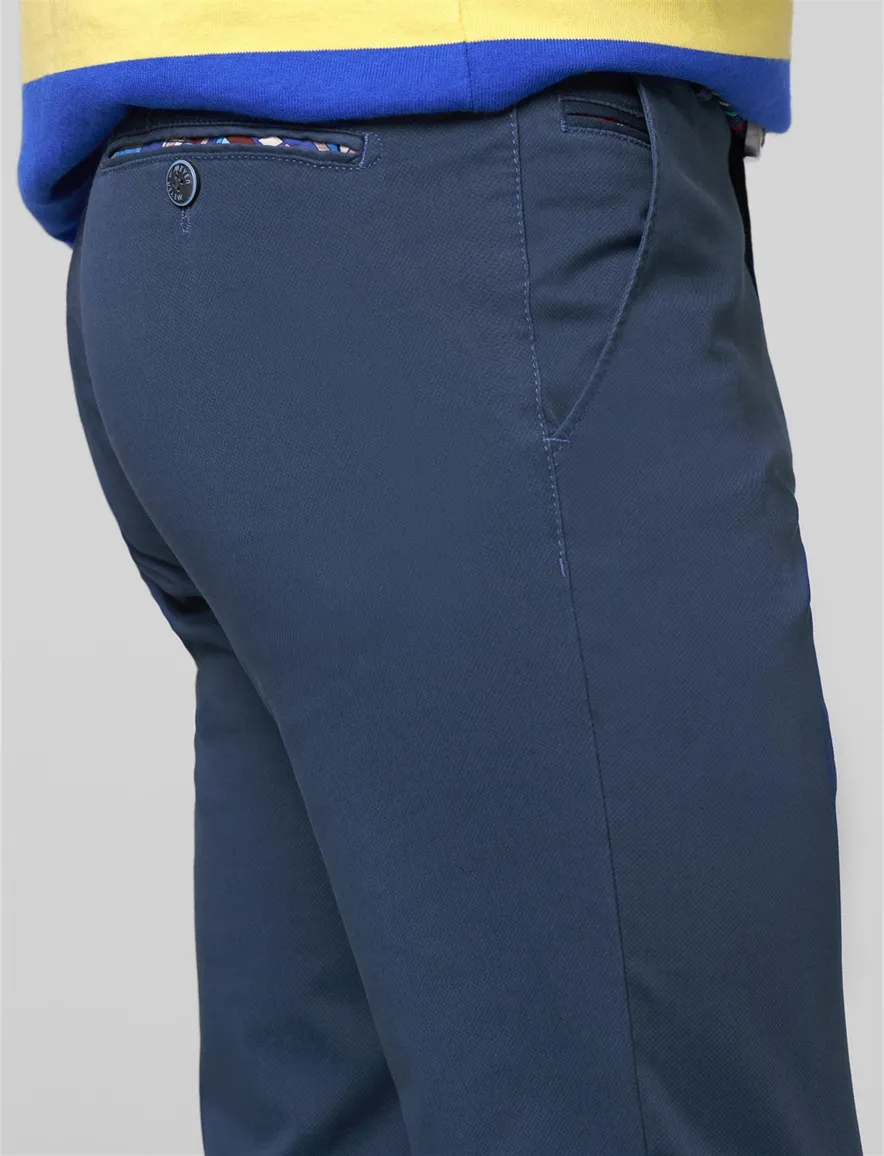 Meyer Pantalon katoen blauw modern fit