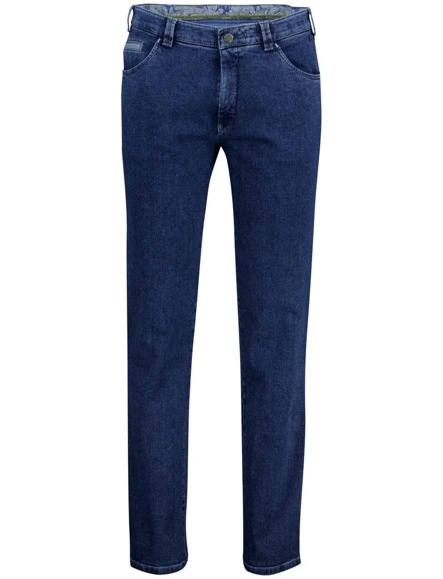 Meyer Dublin pantalon jeans blauw effen normale fit