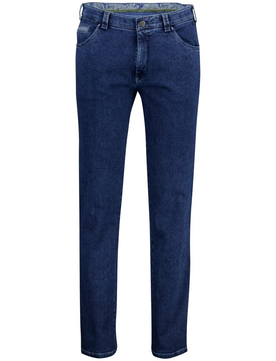 Meyer Dublin pantalon jeans blauw effen normale fit