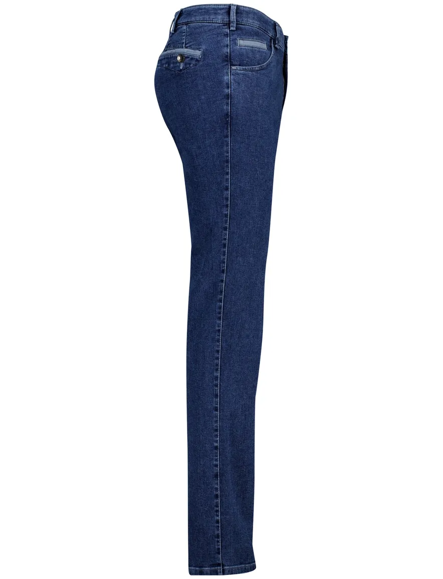 Meyer Dublin pantalon jeans blauw effen normale fit