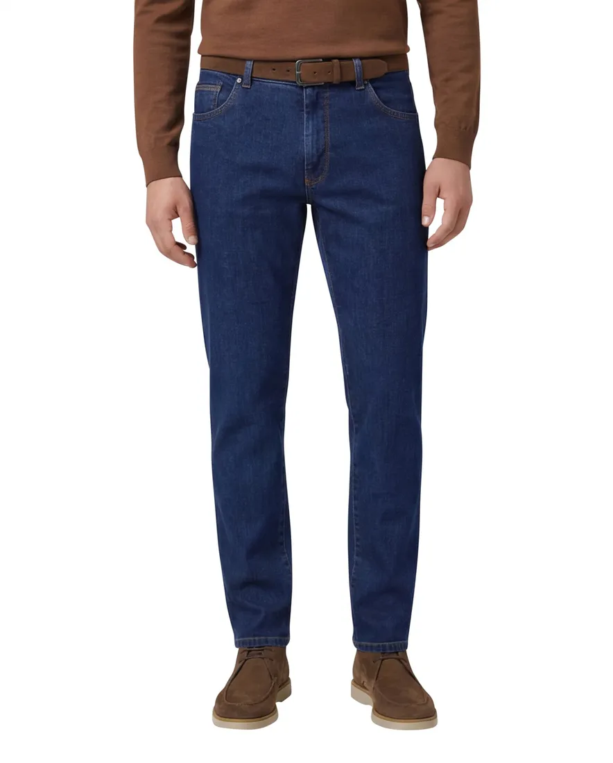Meyer Dublin pantalon jeans blauw effen normale fit