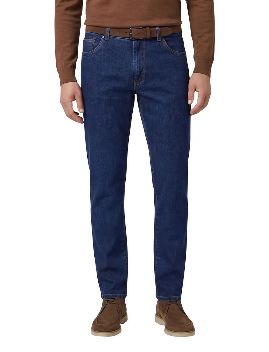 Meyer Dublin pantalon jeans blauw effen normale fit