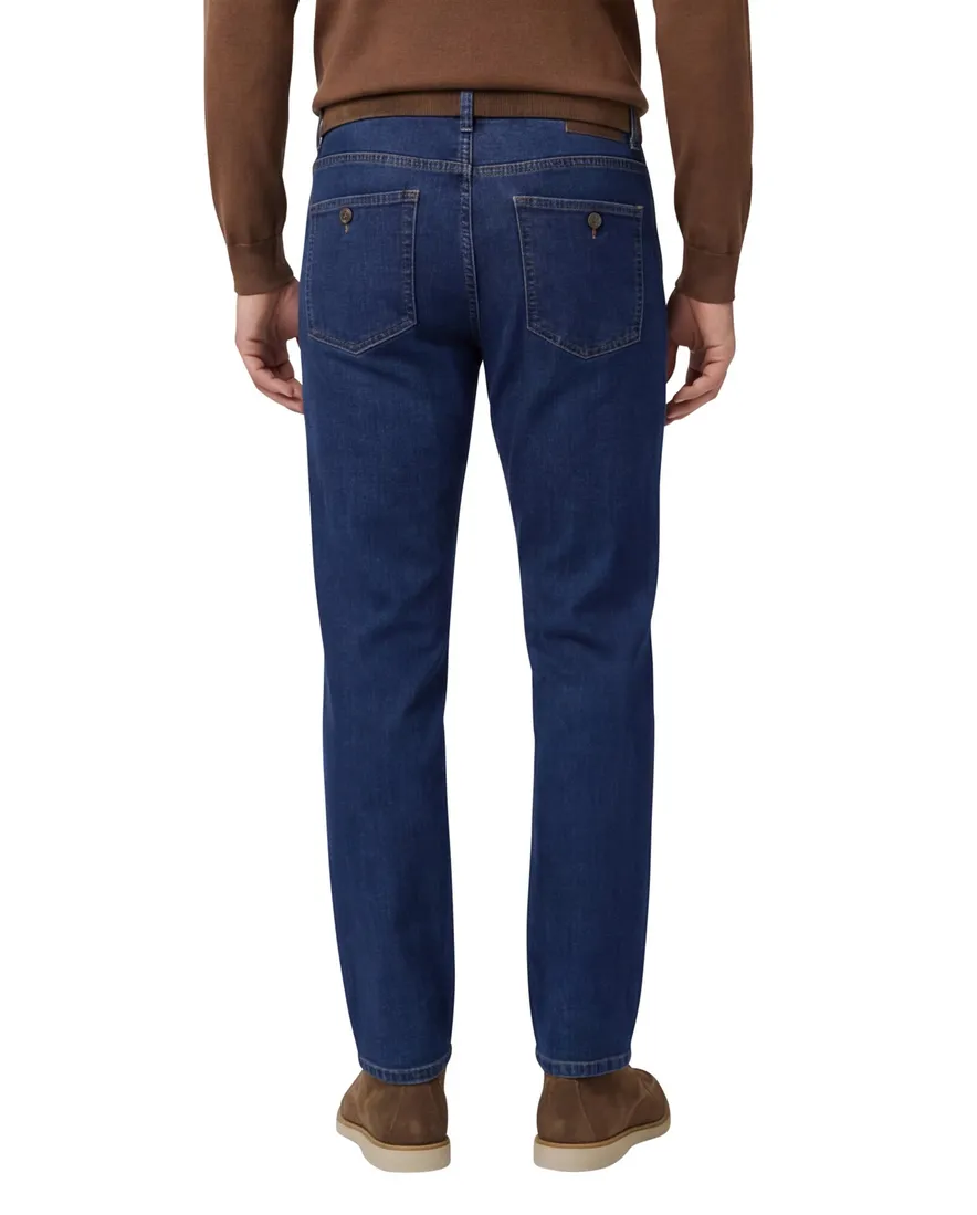 Meyer Dublin pantalon jeans blauw effen normale fit