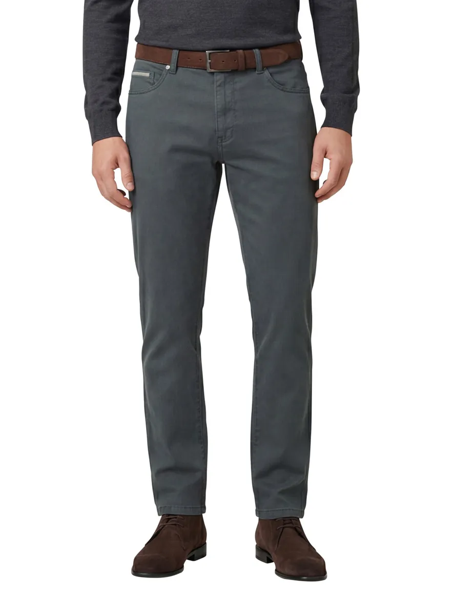 Meyer Dublin Pantalon katoen blauw 5-pocket