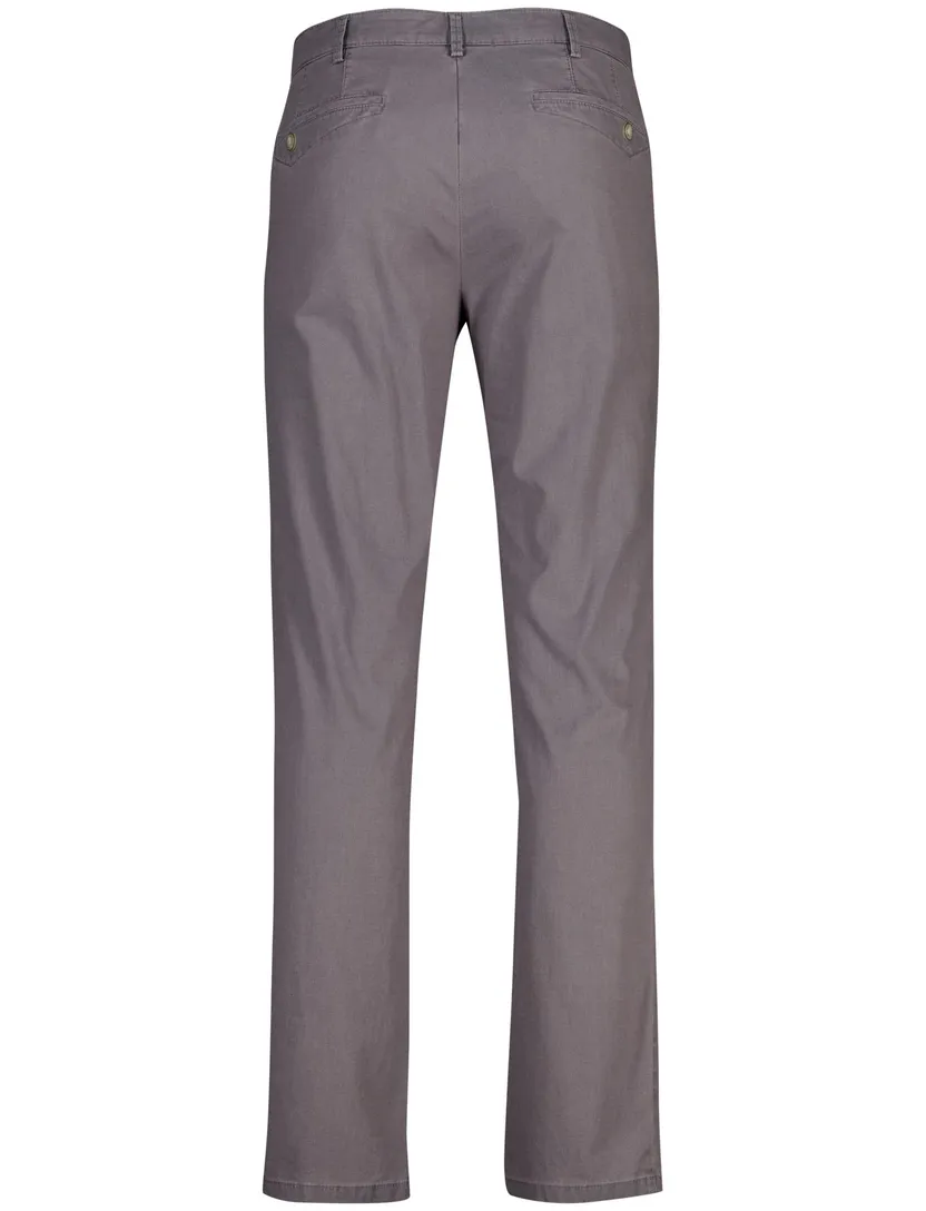 pantalon Meyer Dublin katoen effen grijs normale fit