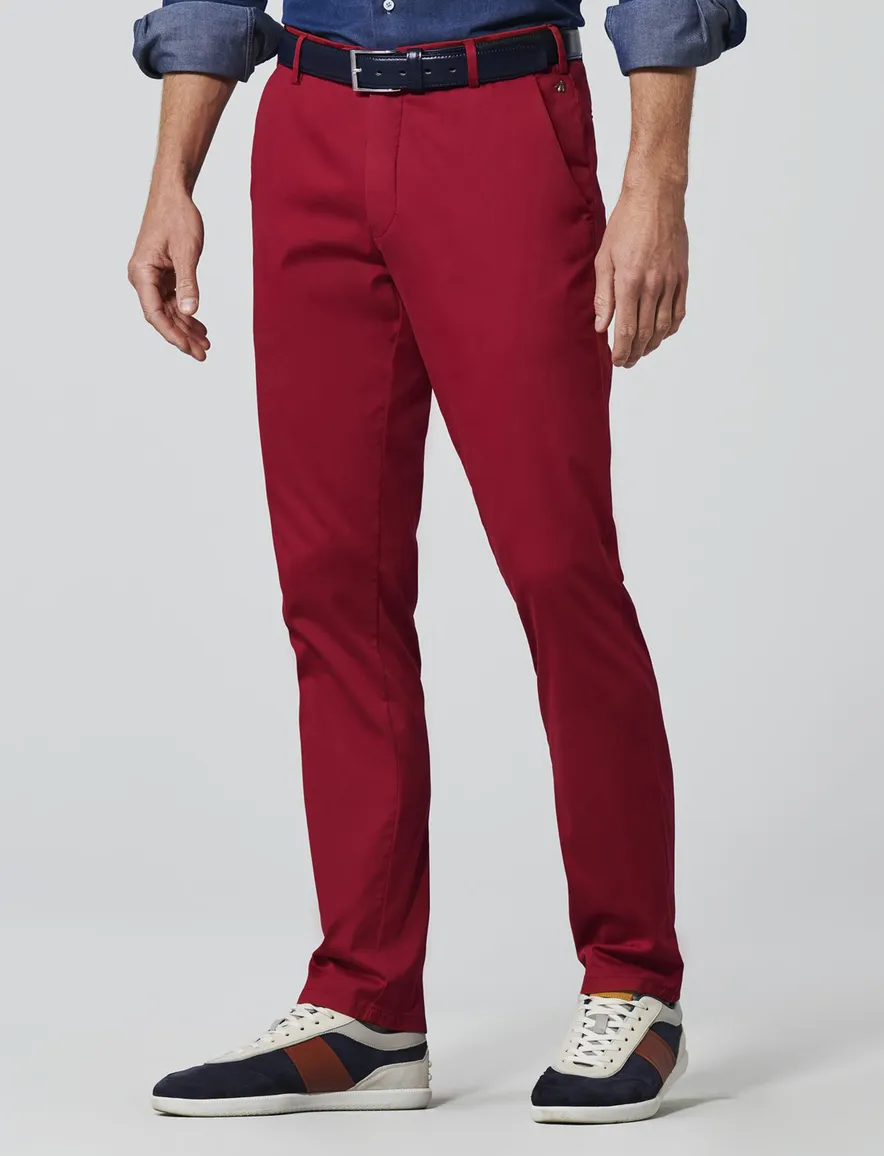 Meyer Bonn katoenen broek rood
