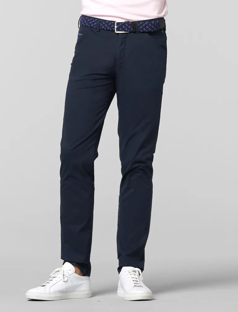 Meyer Chicago katoenen broek donkerblauw