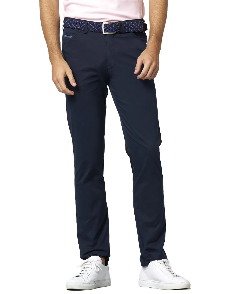 Meyer Chicago katoenen broek donkerblauw