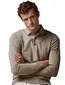 tencel Profuomo One-piece lange mouw polo beige