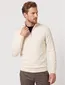 Profuomo luxe half zip trui off white