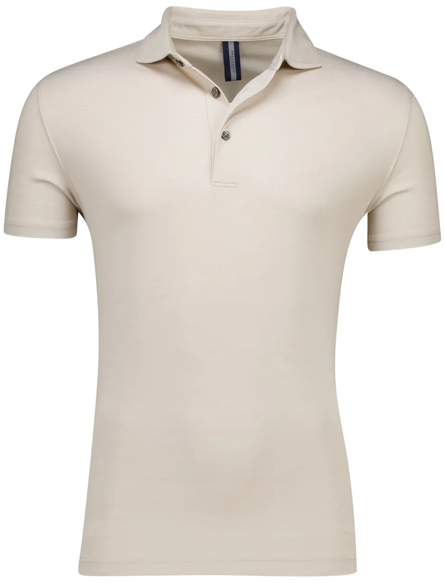Profuomo polo beige 3-knoops