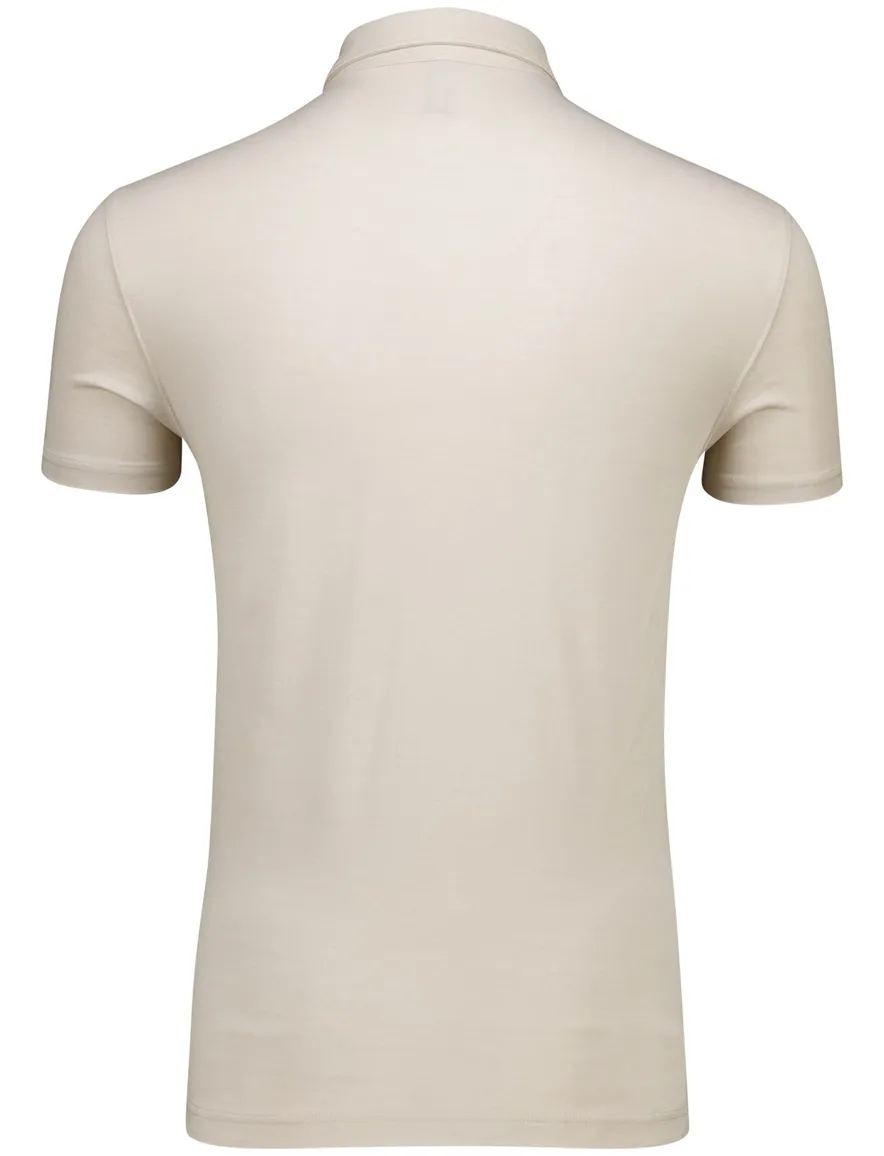Profuomo polo beige 3-knoops