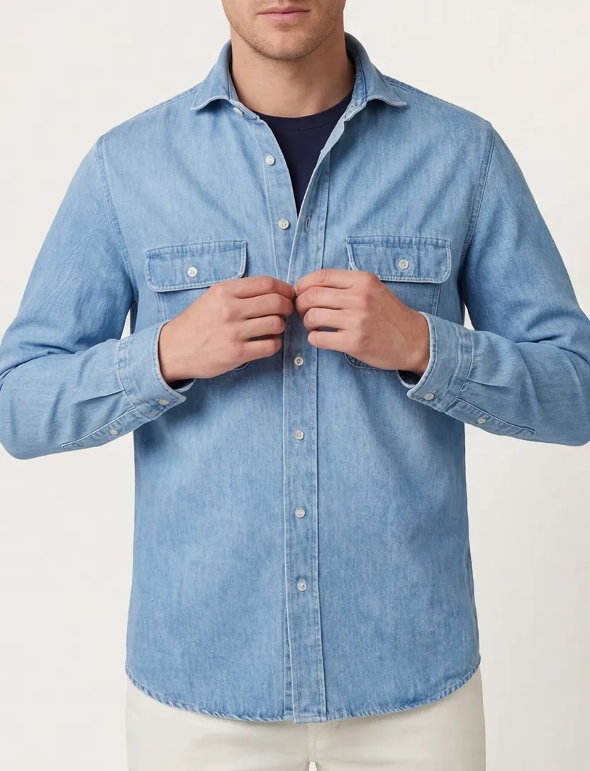 denum Profuomo casual overshirt