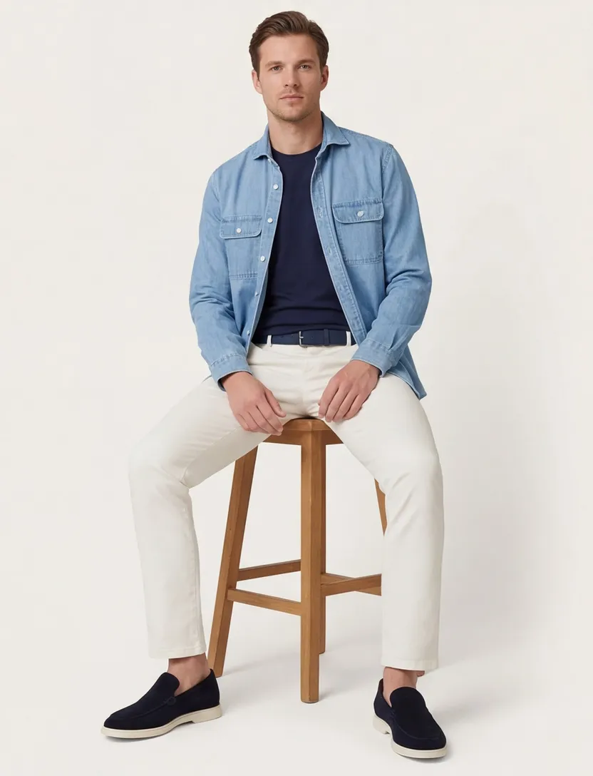denum Profuomo casual overshirt