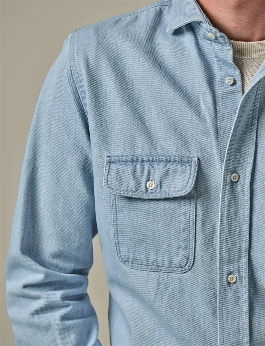 Overshirt lichtblauw Profuomo