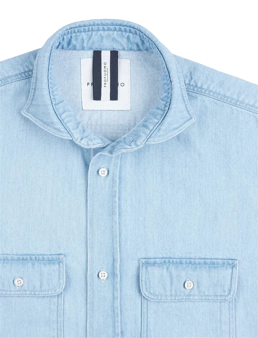 Overshirt lichtblauw Profuomo
