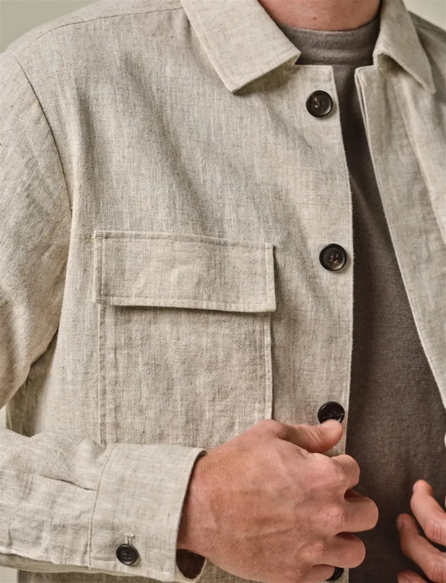 Profuomo casual overshirt beige