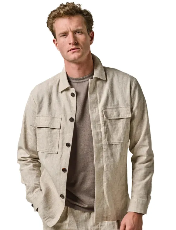 Profuomo casual overshirt beige