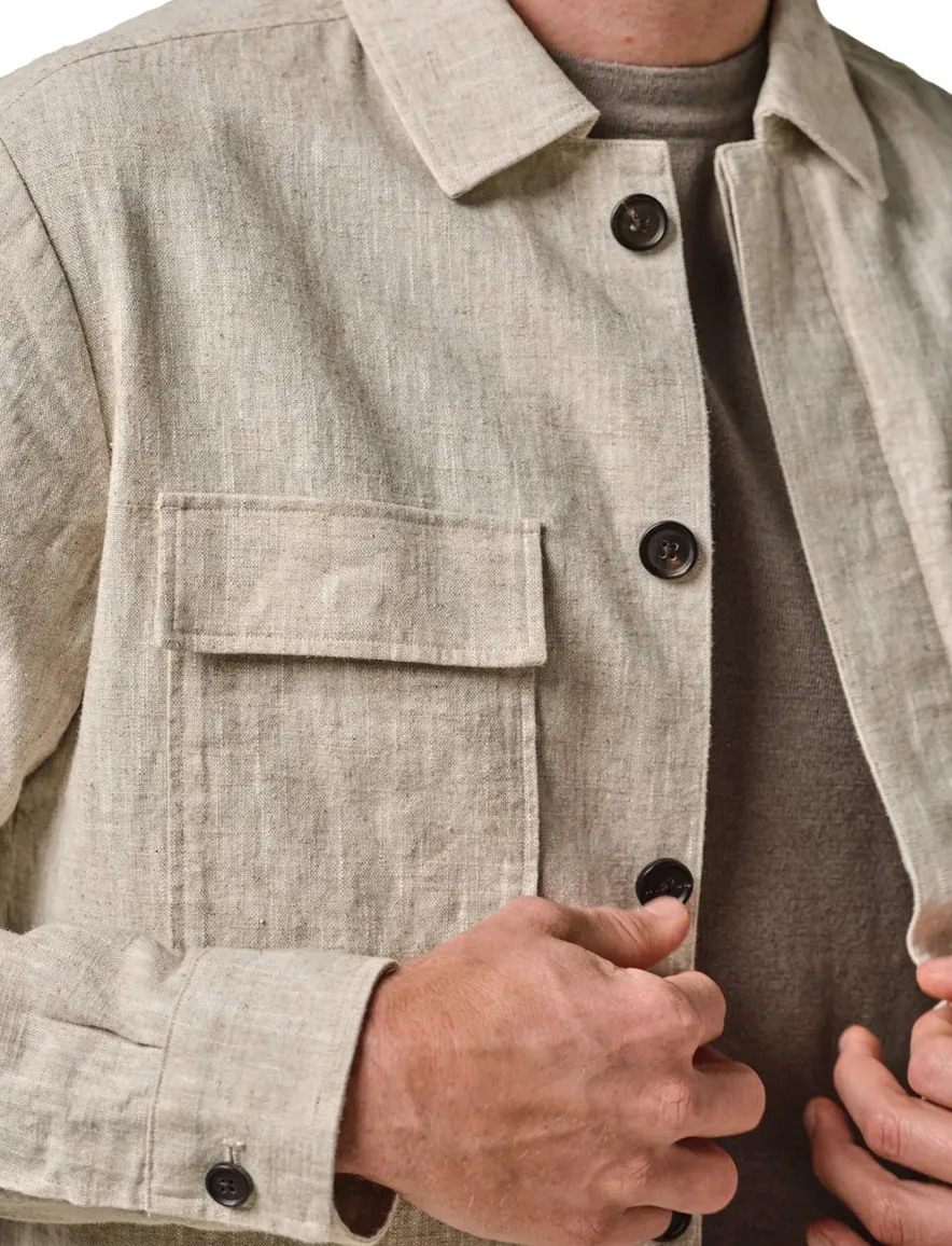 Profuomo casual overshirt beige