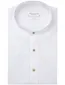 Profuomo overhemd wit linnen slim fit standing collar