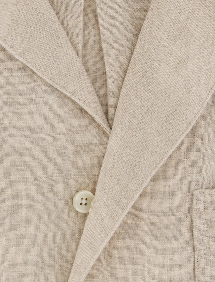 Profuomo overhemd beige met borstzak gemêleerd