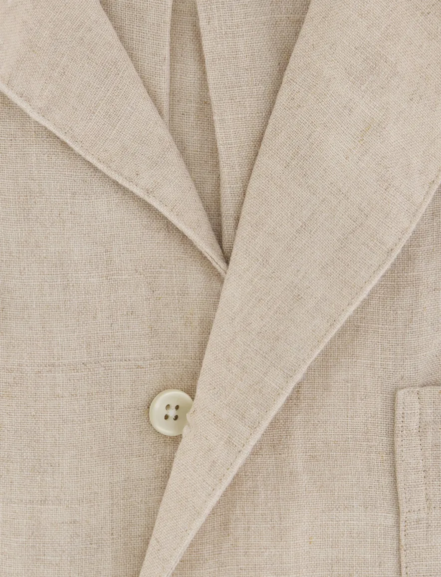Profuomo overhemd beige met borstzak