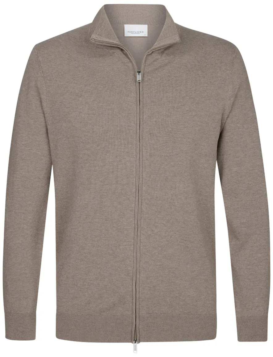Profuomo vest bruin gemêleerd Luxury Basic lyocell