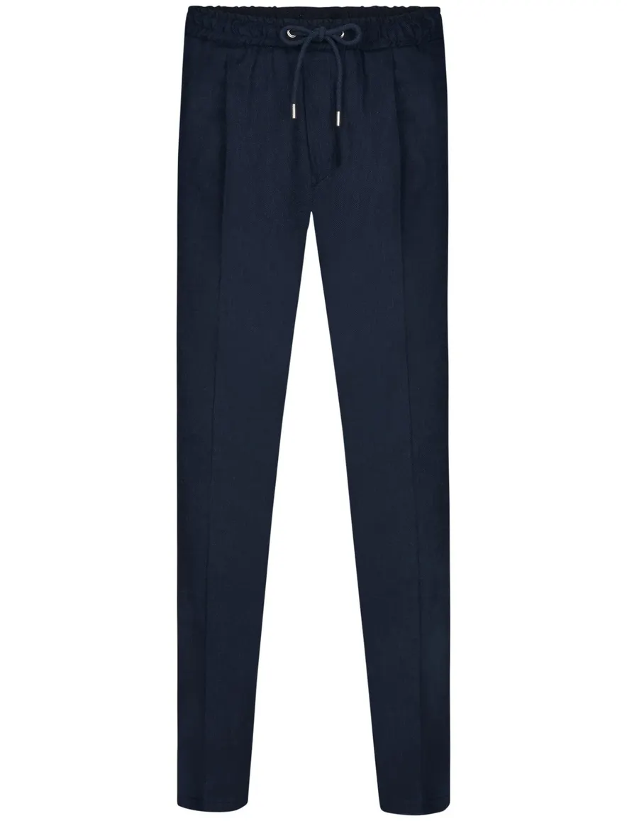 Profuomo broek donkerblauw effen