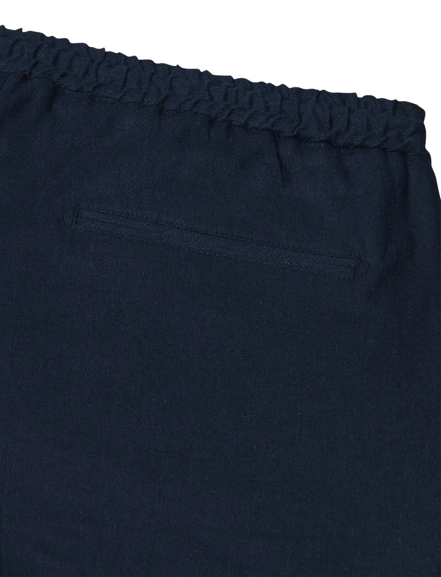 Profuomo broek donkerblauw effen