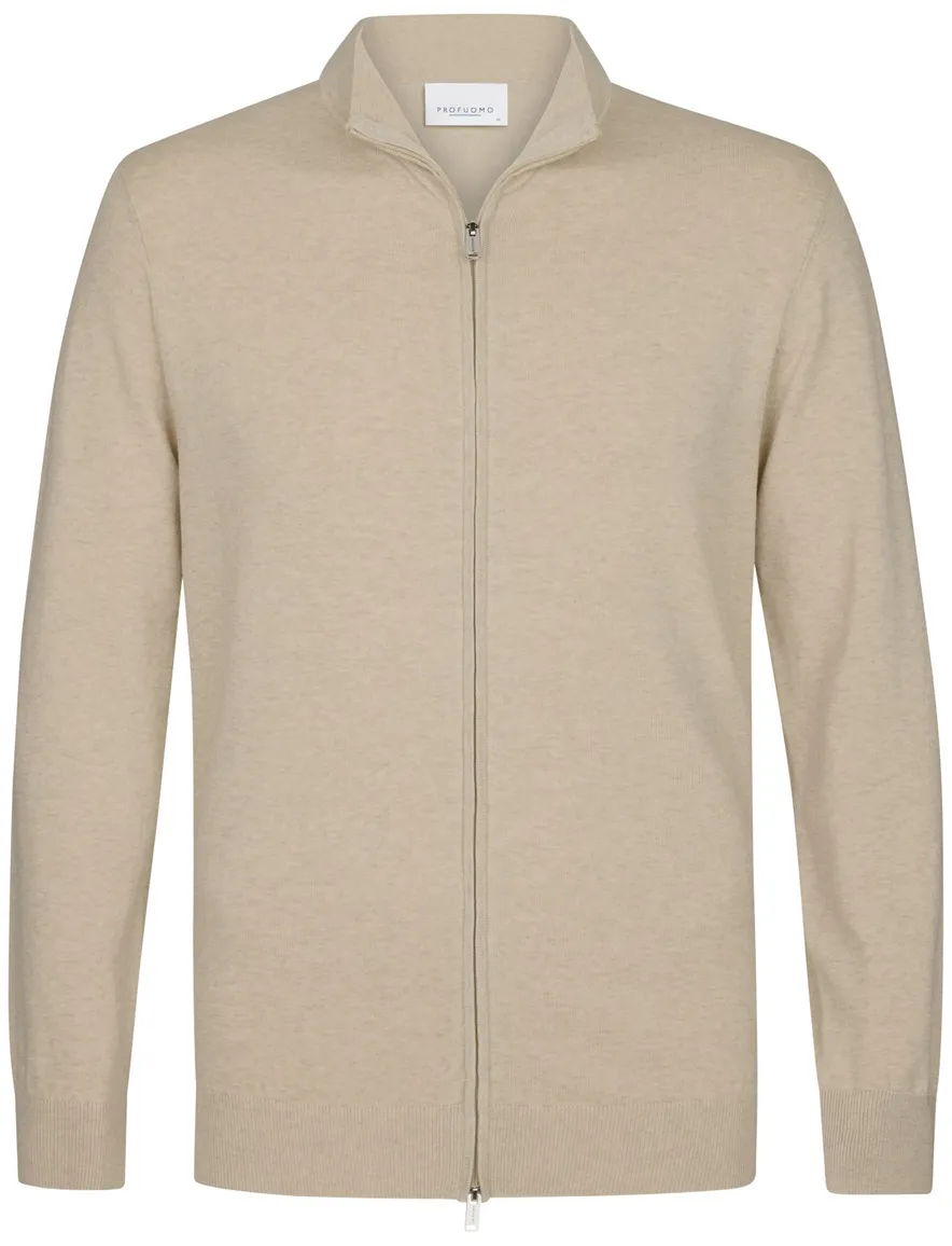 Profuomo vest beige gemeleerd
