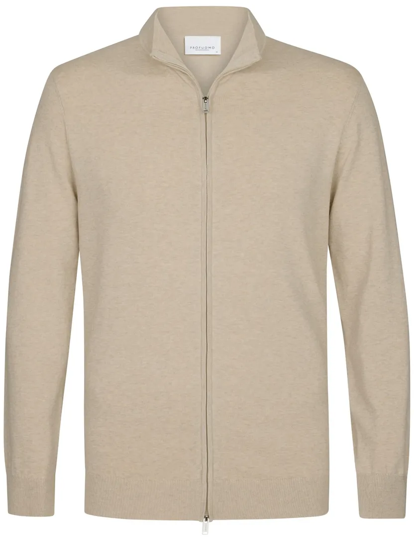 Profuomo vest beige Luxury Basic lyocell gemêleerd
