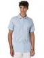 Desoto overhemd korte mouw jersey blauw gestreept